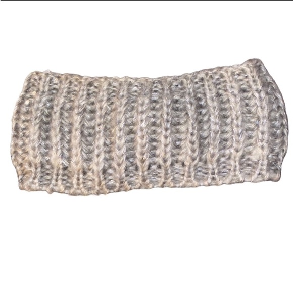 Charming Charlie Gray Sequin Cable Knit Headband Ear Warmer Winter One Size - Picture 4 of 9